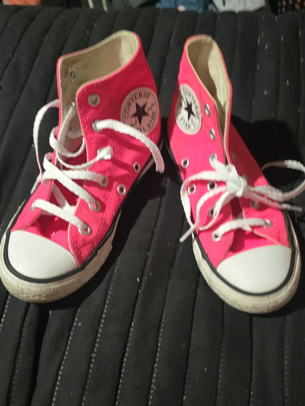 Converse Kids Hot Pink High-Top Canvas Sneakers